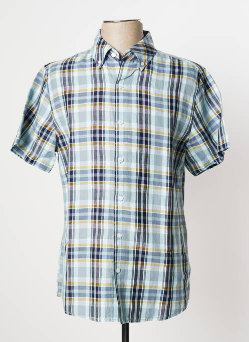 Chemise manches courtes imprimé écossais bleu WHITE STUFF homme