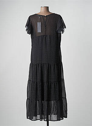Robe longue manches courtes manches courtes noir FRED SABATIER femme