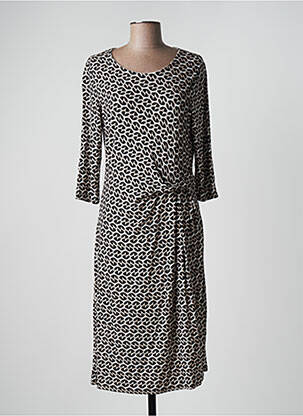 Robe mi-longue manches 3/4 manches 3/4 noir OLSEN femme