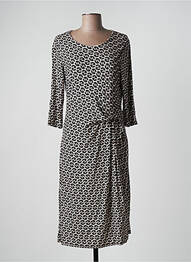 Robe mi-longue manches 3/4 manches 3/4 noir OLSEN femme