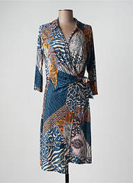 Robe mi-longue manches 3/4 manches 3/4 bleu EGERIE femme
