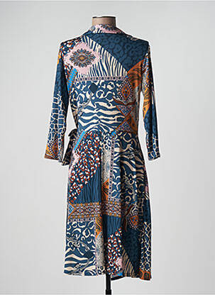 Robe mi-longue manches 3/4 manches 3/4 bleu EGERIE femme