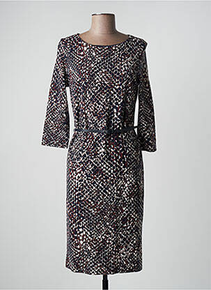 Robe mi-longue manches 3/4 manches 3/4 bleu OLSEN femme