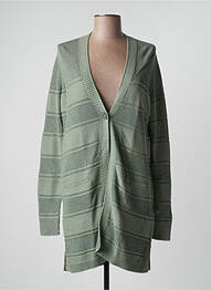 Gilet manches longues resserrée sur le bas vert OLSEN femme