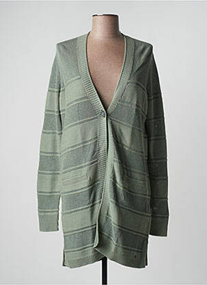 Gilet manches longues resserrée sur le bas vert OLSEN femme