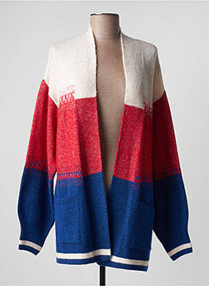 Gilet manches longues resserrée sur le bas rouge OLSEN femme