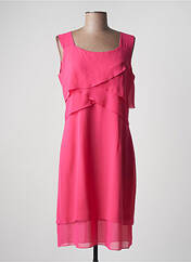 Robe mi-longue rose CHRISTINE LAURE pour femme seconde vue