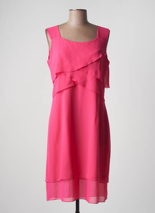 Robe mi-longue rose CHRISTINE LAURE pour femme