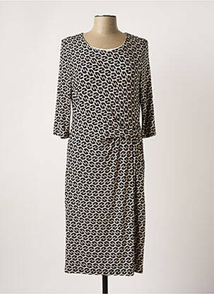 Robe mi-longue manches 3/4 manches 3/4 noir OLSEN femme