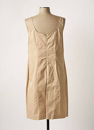Robe mi-longue fermeture zippée au dos fines bretelles beige FILIPINE LAHOYA femme