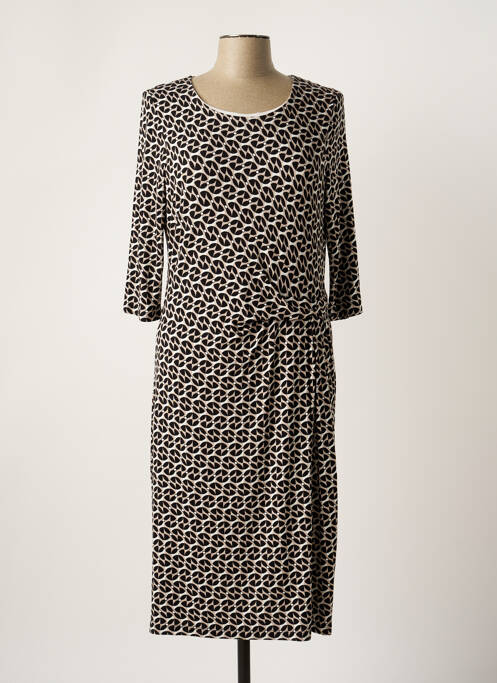 Robe mi-longue manches 3/4 manches 3/4 noir OLSEN femme