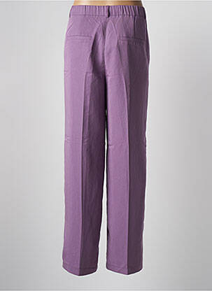 Pantalon droit tissage popeline taille normale violet STREET ONE femme