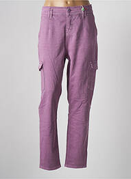 Pantalon cargo taille élastique taille normale violet STREET ONE femme
