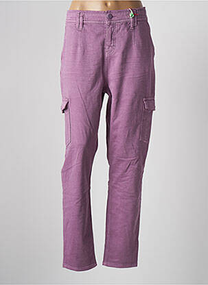 Pantalon cargo taille élastique taille normale violet STREET ONE femme
