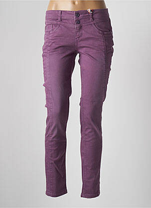 Pantalon slim taille basse taille basse violet STREET ONE femme