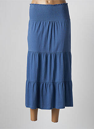 Jupe mi-longue coupe évasée bleu OLSEN femme