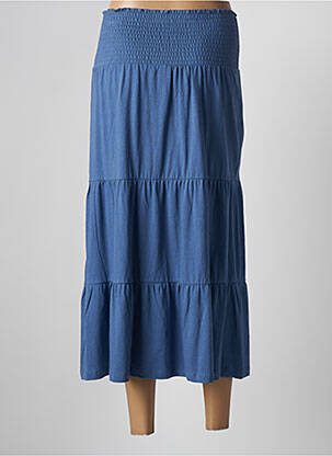 Jupe mi-longue stretch bleu OLSEN femme