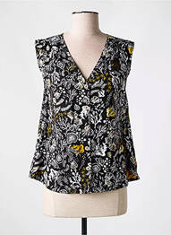 Blouse imprimé fleurs sans manche noir LOLA ESPELETA femme
