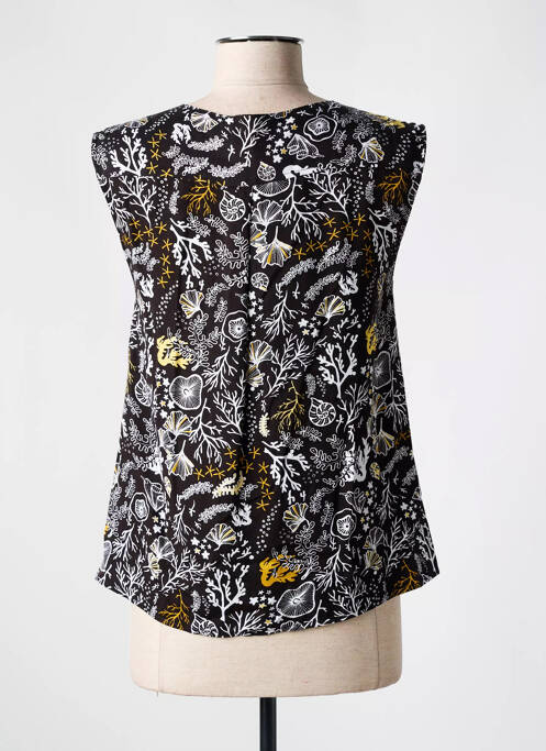 Blouse imprimé fleurs sans manche noir LOLA ESPELETA femme