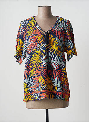 Top tissage crêpe manches courtes orange LOLA ESPELETA femme