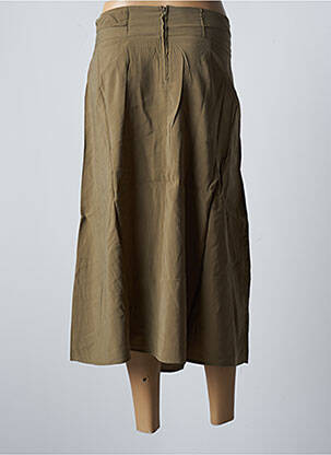 Jupe longue fermeture zippée au dos vert LOLA ESPELETA femme