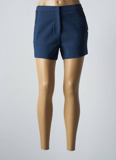 Short fermeture zippée sous rabat avec crochet taille normale bleu LOLA ESPELETA femme