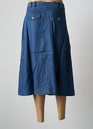 Jupe mi-longue taille normale bleu LOLA ESPELETA femme