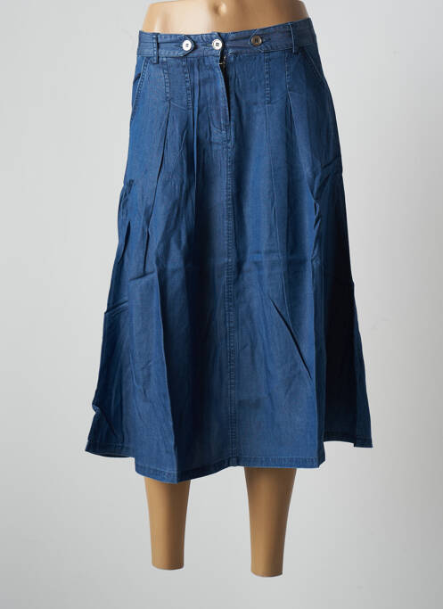 Jupe mi-longue taille normale bleu LOLA ESPELETA femme