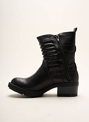Bottines/boots matière lisse talon de 4 à 6cm noir MTNG femme