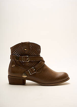 Bottines/boots cubain talon plat jusqu'à 3cm marron MTNG femme
