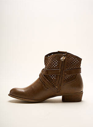 Bottines/boots cubain talon plat jusqu'à 3cm marron MTNG femme