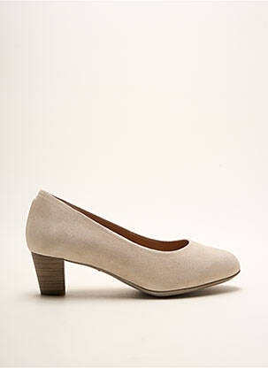 Escarpins nubuck talon de 4 à 6cm beige KARSTON femme