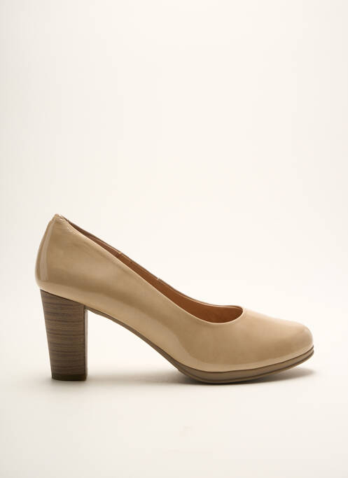 Escarpins matière lisse talon de 4 à 6cm beige KARSTON femme