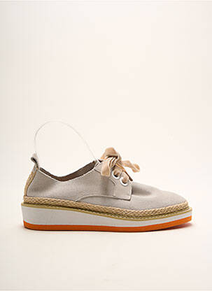 Espadrilles fermeture lacets talon plat jusqu'à 3cm orange TWOPENS femme