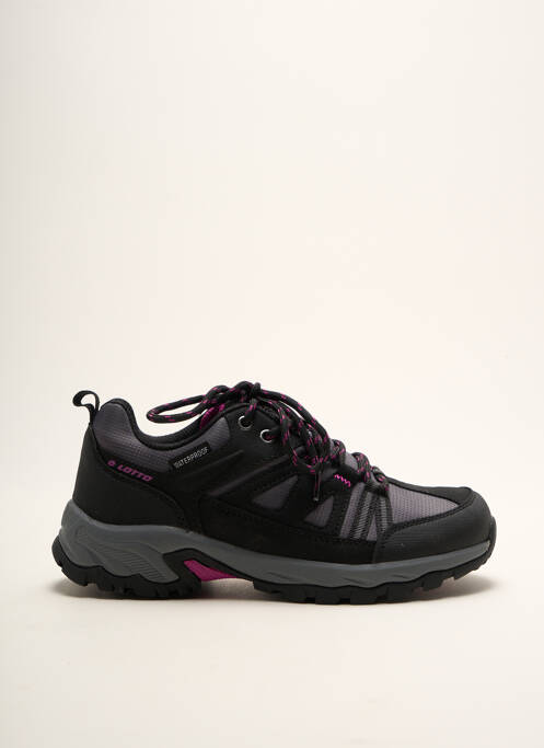 Baskets semelle amovible talon plat jusqu'à 3cm noir LOTTO femme