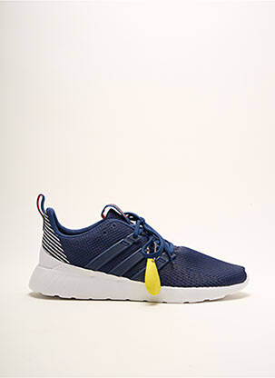 Baskets empiècements bout rond bleu ADIDAS homme
