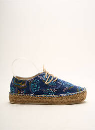 Espadrilles tissage toile talon plat jusqu'à 3cm bleu LA FIANCEE DU MEKONG femme