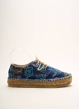 Espadrilles tissage toile talon plat jusqu'à 3cm bleu LA FIANCEE DU MEKONG femme