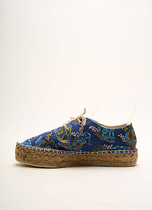 Espadrilles tissage toile talon plat jusqu'à 3cm bleu LA FIANCEE DU MEKONG femme