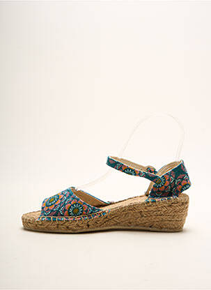Espadrilles tissage toile talon de 4 à 6cm bleu LA FIANCEE DU MEKONG femme