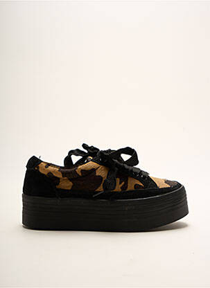 Baskets tissage satiné talon de 4 à 6cm noir DN.SIXTY SEVEN femme
