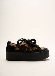 Baskets tissage satiné talon de 4 à 6cm noir DN.SIXTY SEVEN femme