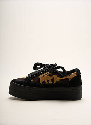 Baskets tissage satiné talon de 4 à 6cm noir DN.SIXTY SEVEN femme