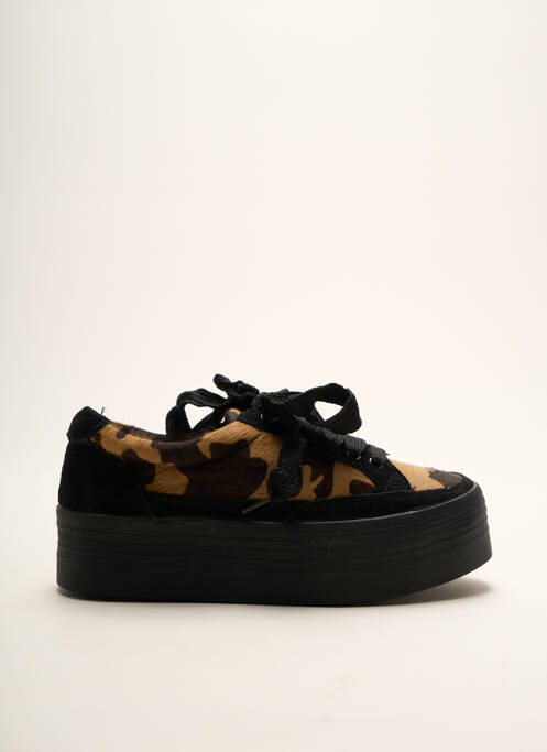 Baskets tissage satiné talon de 4 à 6cm noir DN.SIXTY SEVEN femme