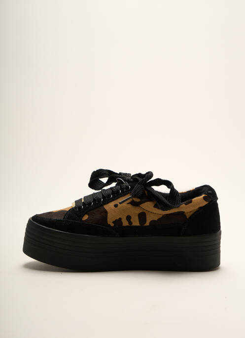 Baskets tissage satiné talon de 4 à 6cm noir DN.SIXTY SEVEN femme