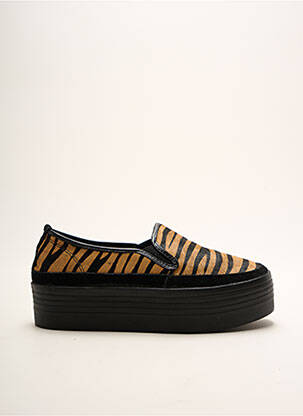 Slip ons tissage satiné talon de 4 à 6cm noir DN.SIXTY SEVEN femme