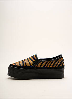 Slip ons tissage satiné talon de 4 à 6cm noir DN.SIXTY SEVEN femme