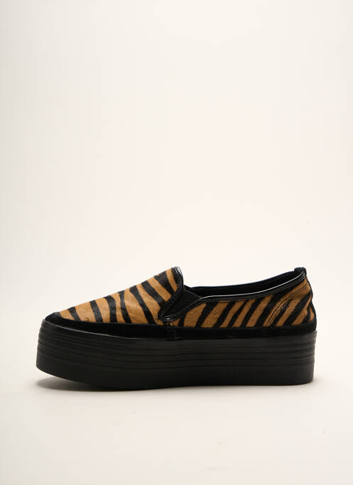Slip ons tissage satiné talon de 4 à 6cm noir DN.SIXTY SEVEN femme