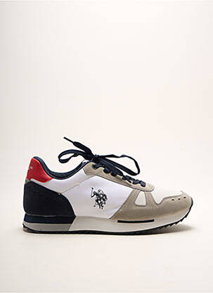 Baskets empiècements bout rond blanc U.S. POLO ASSN homme