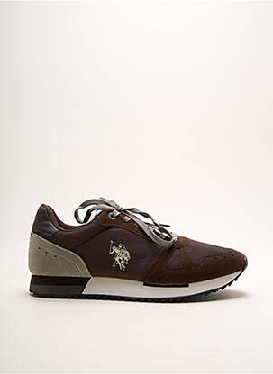 Baskets empiècements bout rond marron U.S. POLO ASSN homme